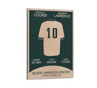 Silver Linings Playbook - Póster en lienzo de película dramática romántica, decoración de pared inspiradora (1) impresión fotográfica artística, lienzo, póster de decoración moderna para el hogar, 20