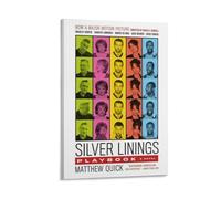 Silver Linings Playbook - Póster en lienzo de película dramática romántica, decoración de pared inspiradora (3) pósteres de arte genial, pintura artística para pared, impresiones en lienzo para colgar