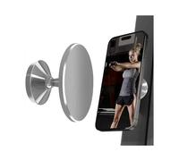 (Silver) Magnetic Mobile Phone Holder, 360 Degree Rotation Magnetic Phone Mount Holder, Attaches magnetically to Any Metal Surface