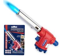 SILVER MATCH 40673555 - Soplete de cocina de gas, 1300°, lámpara de soldadura, antorcha de piezo multifunción, encendido rápido y seguro para cartucho de gas butano, ideal soldadura, pandeo, crema