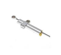 (Silver)Motorcycle Double Barrel Modified Damper Directional Damper Handlebar Direction Stabilizer Universal