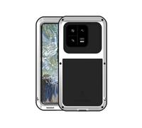 (Silver, Multicolor) LOVE MEI For Xiaomi 13 Pro 5G Tough Armour Rugged Phone Case Metal + Silicone Protective Cover - Red