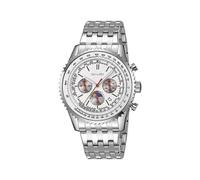 (Silver, Multicolor) SKMEI 9348 Multifunctional Quartz Watch Three Small Dials Stainless Steel Band Waterproof Watch