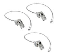 Silver Necklace Style, Exquisite Diamond-Encrusted Referee Whistle, Cu
