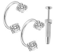 Silver Nose Hoop Set, Lightweight Piercing Ring Pack, Rust Free Body Jewelry Collection, Polished Finish Helix Lip Rings, Classic Elegant Style Set for Party Wedding Use