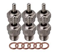 Silver RC 1: 8 1:10 70117 Bujía incandescente de Acero Inoxidable para N3 15~28 Hot Pack of 6