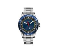 Silver Reloj Polo Sport de acero azul de 42 mm TALLA ÚNICA
