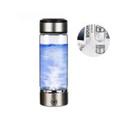 (silver)Rich Hydrogen Water Bottle Electrolytic Water Cup Lonizer Generator