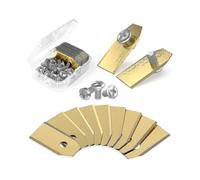 (silver)Robot Lawn Mower Blade 30 Pieces, Lawn Robot Titanium Blade 35 * 18mm Rust Prevention, Suitable For Husqvarna Yardforce Gardena