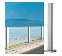 Silver S - Sistema de barandilla para patio comercial, fiestas interiores y atrios, soporte seguro para panel de valla, diseño de poste de esquina