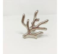 Silver Sea-Life - Pomos náuticos marinos para cajón, baño, armarios, aparadores, armario (9. coral pequeño)