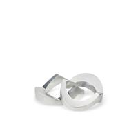 Silver Set de dos brazaletes bañados en paladio TALLA ÚNICA