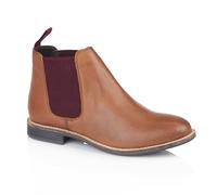 Silver Street London Sadie - Botas Chelsea de piel de primera calidad para mujer, cómodas y ligeras, coñac, 41 EU