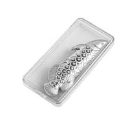 Silver Tea Fish, Desktop Ornament Decor, Brewing Collectible Statue, Home Accessory, Reliable Display Fixture, Easy Place Supply, Portable Shelf Gear, for Office Study Living Room Collectors 5.5x2.1cm