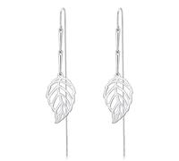 Silver Threader Earring Dangle Drop Tassel Pull Through Earrings for Women