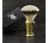 Silver Tip pelo de tejón brocha de afeitar en piratería. CUERNO Cuerno de búfalo Mango. Niza clásico Look Brocha de Afeitar
