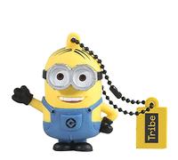Silver Tribe Los Minions Despicable Me Dave - Memoria USB 2.0 de 16 GB Pendrive Flash Drive de Goma con Llavero, Color Amarillo