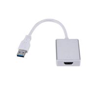 (Silver) USB to HDMI Adapter, USB 3.0 / 2.0 to HDMI 1080P Full HD Video Audio Multi Monitor Converter
