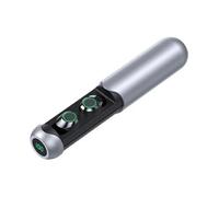 (Silver) Wireless Bluetooth Headset, Pull-out Style Digital Display In-ear Tws Bluetooth Headset, Long Shape Multi-color Optional