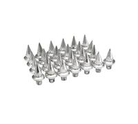 Silver25Pcs Tuerca de remache llanta rueda Aspecto elegante Labio púa fácil instalación for ruedas con remaches imitación plástico