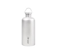 SILVERANT Botella de agua de titanio, botella de camping ultraligera con funda térmica aislante y tapa de clip para senderismo y deportes al aire libre (400 ml, boca estrecha)