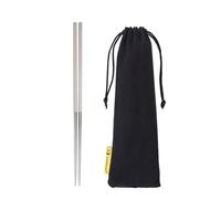 SILVERANT Palillos de titanio de mango largo, cubiertos ultraligeros para camping, utensilios al aire libre para mochileros, senderismo y bushcraft (palillo de mango largo)