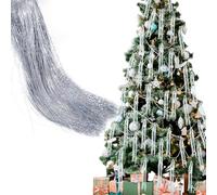 SilverChry 10000 Pezzi Tinsel Icicles di Natale Decorazioni, Ghirlanda di Orpelli Natalizi, Decorazione per l'Abete, Tinsel Appendere Albero Natalizia,per Festival, Feste e Palchi (Plata-10000)
