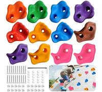Silverchry 12pcs Escalada de Roca para niños, Presas de Escalada para niños, Soportes de Escalada, Rock Climbing, empuñaduras Escalada Exterior Interior, Rocódromos, Material de fijación Incluido