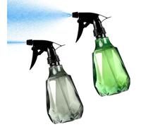SilverChry 2 Pcs Botella de Aerosol, Pulverizador de 500 ml, Atomizador Vacío con Cabezal Ajustable, Botella Spray Pulverizadora Plástico Recargable para Flores, Plantas y Limpieza del Cabello.