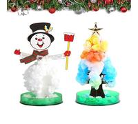 SilverChry 2 Piezas Árbol de Navidad Mágico en Crecimiento, Árbol de Papel Mágico, Mini Decoración para Árbol de Navidad en Crecimiento DIY para Niños y Niñas (Multicolor)