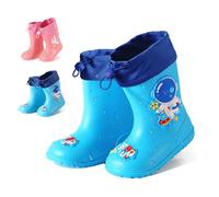 SilverChry Botas de Agua para Niños y Niñas, Suela Antideslizante, Botas de Agua con Patrón de Dibujos Animados, Calzado de Lluvia Infantil, Para Niños Pequeños que Están Aprendiendo a Caminar