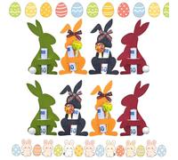 SilverChry Conjunto de Regalos de Dinero de Pascua, Lote de 8 Adornos de Fieltro Conejitos, Conejos de Fieltro, Decoraciones y Regalos Creativos de Pascua (Conejo B)