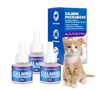 SilverChry Difusor De Feromonas para Gatos, Feromonas para Gatos, 60 Días Difusor Feromonas Gatos para Antiestres Gatos, Kit Difusor Tranquilizante para Gatos Calmante (3 recambios)