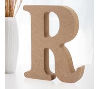 SilverChry Letras Decorativas de Madera, Letras de Madera 10 cm, Letras de Madera Scrabble, Ideales para decoración del hogar y Ocasiones Especiales (R)