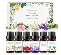 SilverChry Set de Aceites Esenciales,6X10ml, Lavanda, Rosa, Jazmín, Flor de Cerezo, Manzanilla, Gardenia, Juego de Aceite de Fragancia,Apto para Difusores y Velas DIY(Fragancia floral)