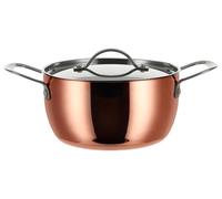 SILVERCREST® Cacerola de cobre, Ø 20 cm, acero inoxidable con revestimiento de cobre.