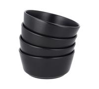 SILVERCREST® Juego de platos y cuencos, 4 piezas. (Cuenco, negro)
