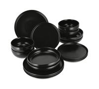 SILVERCREST® Juego de vajilla, 16 piezas. (negro)