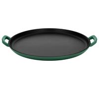 SILVERCREST® Plancha de hierro fundido prémium para pizza Ø 31 cm \ Plancha grill prémium de hierro fundido L 36,0 x An 26,0 cm. (Plato de pizza/verde)