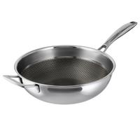 SILVERCREST® Wok de acero inoxidable prémium con estructura de panal, Ø 28 cm.