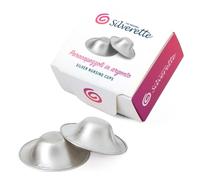 Silverette The Original - Pezones de plata 925 para una protección eficaz del pezón durante la lactancia - Forma anatómica con ápice redondeado - 1 Paquete de 2 piezas (Regular)