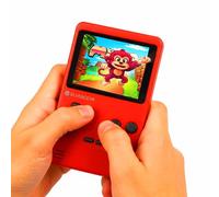 Silvergear® Consola Retro Portátil | Videoconsola Retro Arcade con 240 Juegos Clásicos en 6 Categorias | Mini Consola con Juegos Retro para Niños y Adultos | 12,5x8x2,3 cm | Rojo