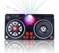 Silvergear® Mesa de Mezclas DJ para Niños | Mesa DJ Principiante con Bola de Discoteca | 46 Efectos de Sonido | Portátil y a Pilas | 39.3 x20.5x6.4 cm | Negro