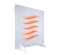 Silvergear® Panel de Calefacción por infrarrojos 425W | Calefacción infrarroja Ahorro de energía | l con protección contra sobrecalentamiento | Calienta tu hogar y ahorra energía | 64x1x66 cm | Blanco