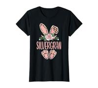 SILVERGRAN - Orejas de Conejo de Leopardo con diseño Floral de Pascua Camiseta