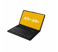 SILVERHT - Funda Tablet Samsung Tab A11 Plus y A9 Plus Azul con Teclado Bluetooth QWERTY en Español (Contiene la Ñ)