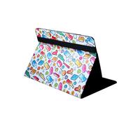 Silver HT - Funda Universal para Tablets de 9 a 11 Pulgadas. Funda con función Soporte y ángulo de visión multiajustable. Funda Cool Candy