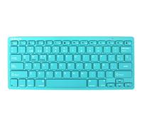 Teclado inalámbrico - Silver HT, Bluetooth, Diseño QWERTY, Hasta 10 m, 78 teclas, Turquesa