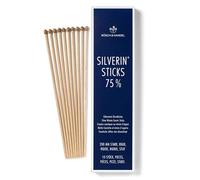 Silverin - Palillos de cáustico de nitrato de plata, nitrato de potasio, para cáusticos de piedra infernal, 10 unidades, 75 %, para verrugas, carne silvestre, por ejemplo, piercings, aftas, hemostasia