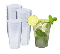 Silverkitchen 25 vasos de cóctel de 200 ml, reutilizables, de plástico duro, fabricados en Alemania, transparentes